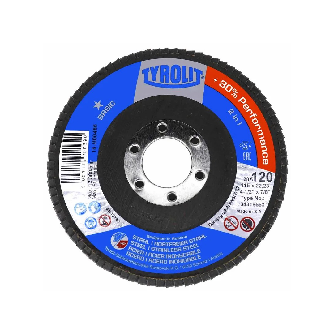 Disco Flap 115 x 22mm GR 120 Fibra Basic ...