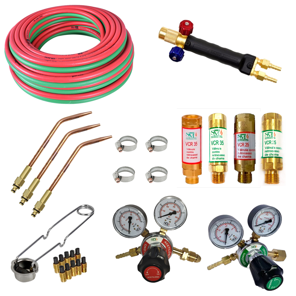 Kit Maçarico 201 Para Solda Acetileno e O...