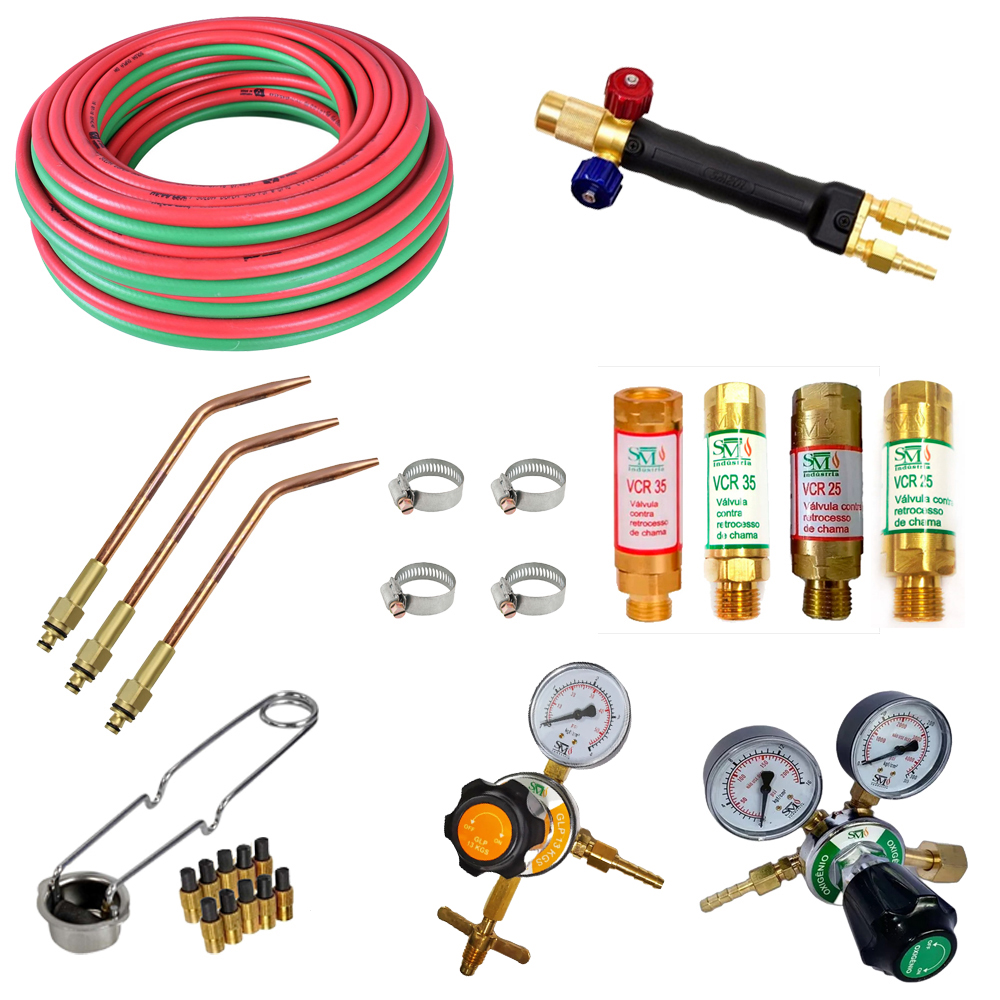 Kit Maçarico 201 Para Solda GLP 13 Kg e O...